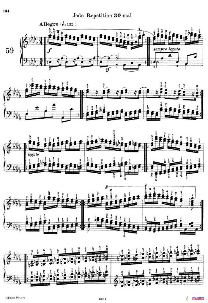 School of the Virtuoso Op.365（60首钢琴高级练习曲·59）