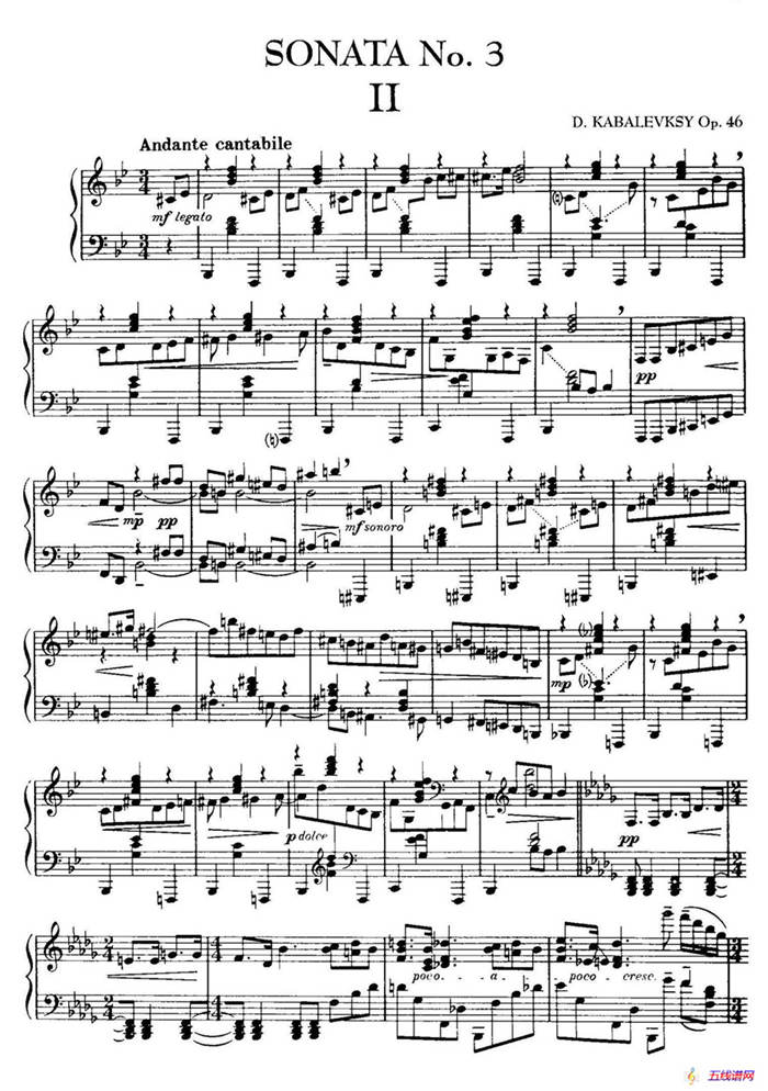 Piano Sonata No.3 in F Major Op.46（F大调第三钢琴奏鸣曲·Ⅱ）