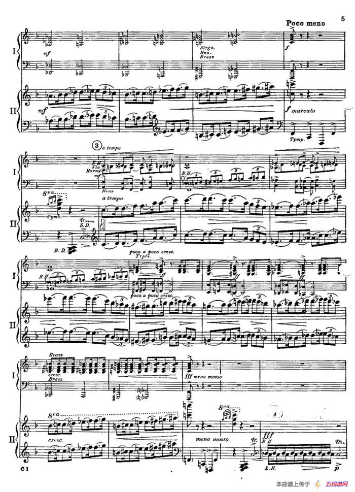 F大调爵士钢琴协奏曲（美版双钢琴原谱 P2—10）
