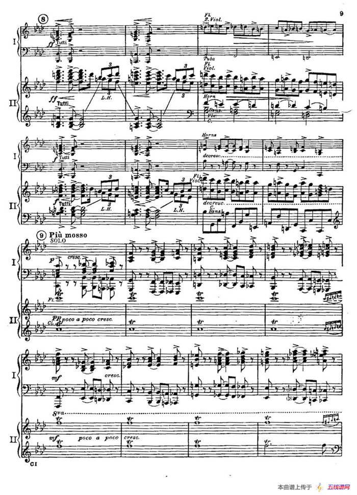 F大调爵士钢琴协奏曲（美版双钢琴原谱 P2—10）