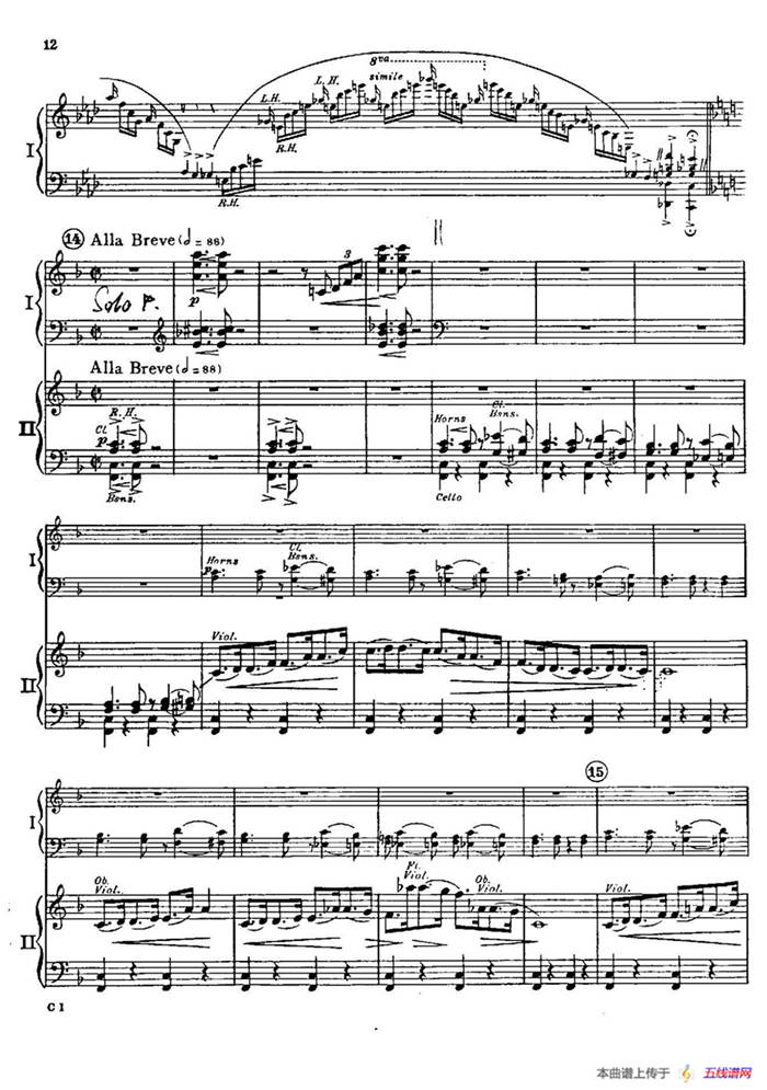 F大调爵士钢琴协奏曲（美版双钢琴原谱 P11—20）