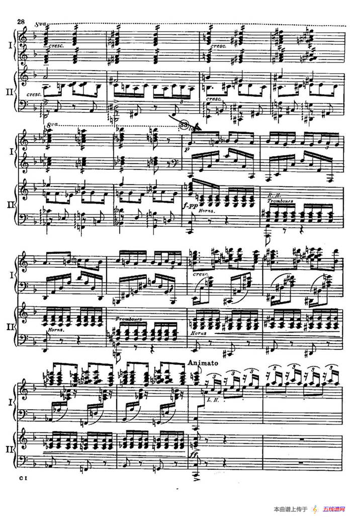 F大调爵士钢琴协奏曲（美版双钢琴原谱 P21—30）