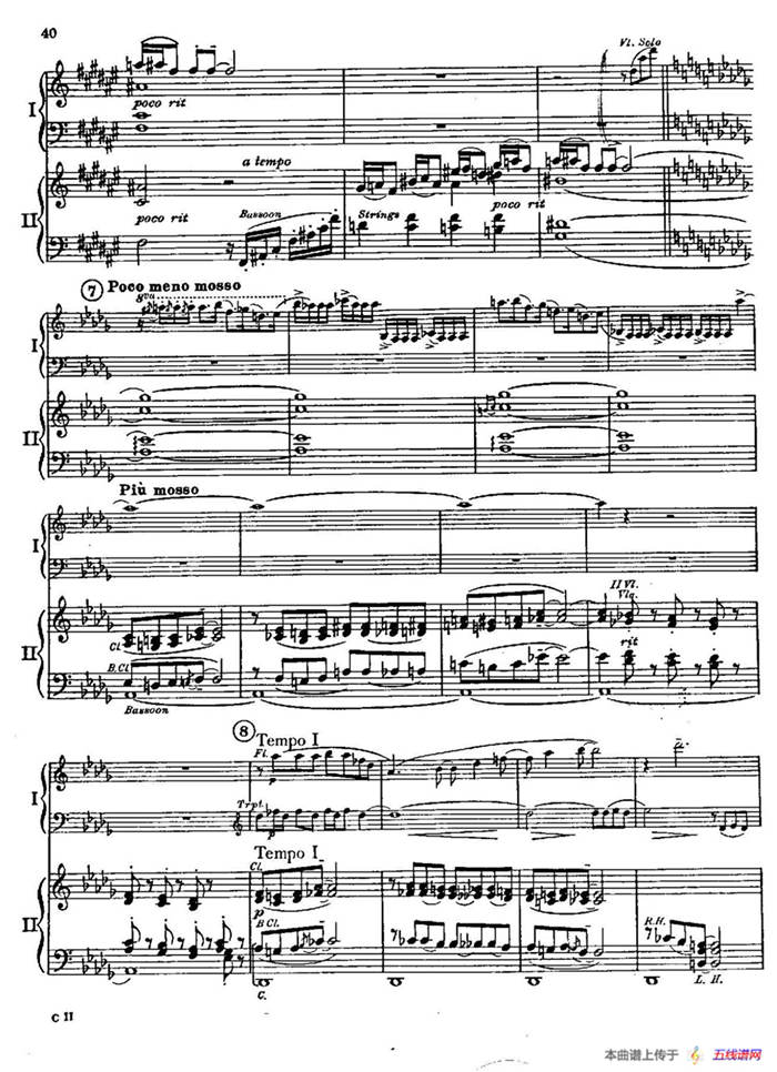 F大调爵士钢琴协奏曲（美版双钢琴原谱 P41—50）