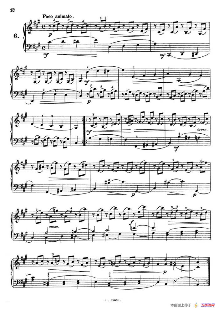 36 Etudes Rhythmiques et Melodiques Op.105（36首节奏与旋律练习曲 6—10）