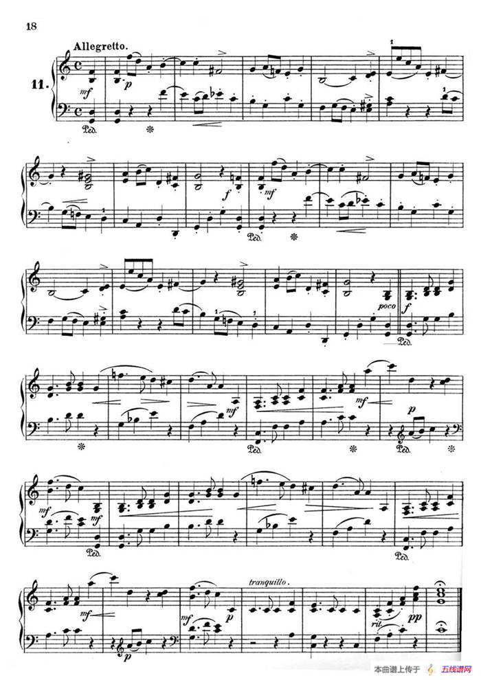 36 Etudes Rhythmiques et Melodiques Op.105（36首节奏与旋律练习曲 11—15）