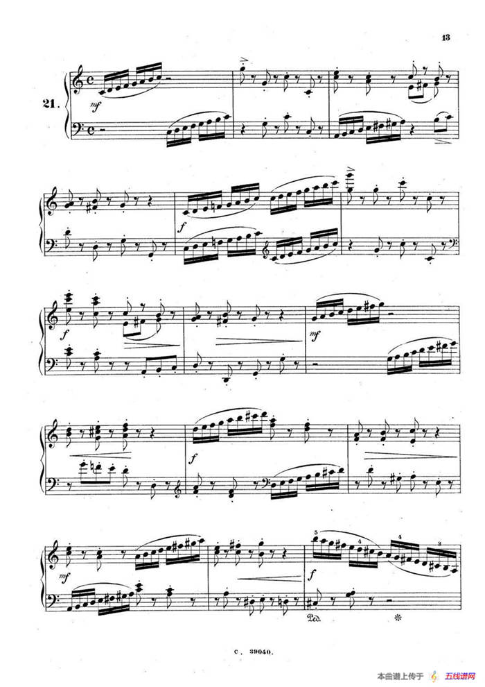 36 Etudes Rhythmiques et Melodiques Op.105（36首节奏与旋律练习曲 20—25）