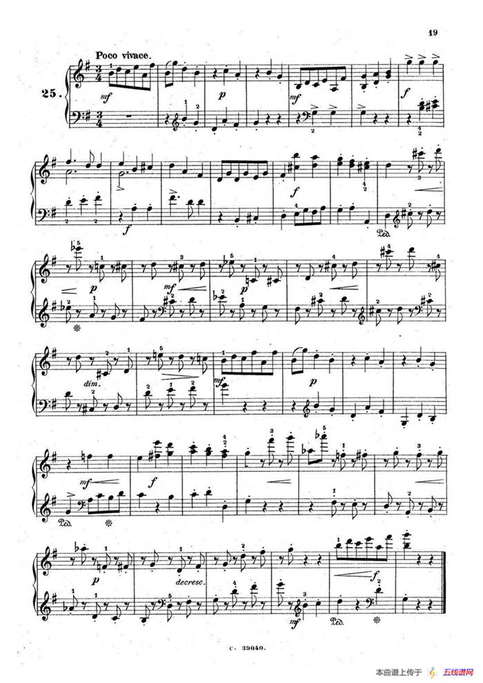 36 Etudes Rhythmiques et Melodiques Op.105（36首节奏与旋律练习曲 20—25）