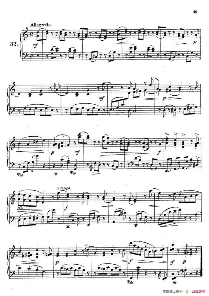 36 Etudes Rhythmiques et Melodiques Op.105（36首节奏与旋律练习曲 31—36）