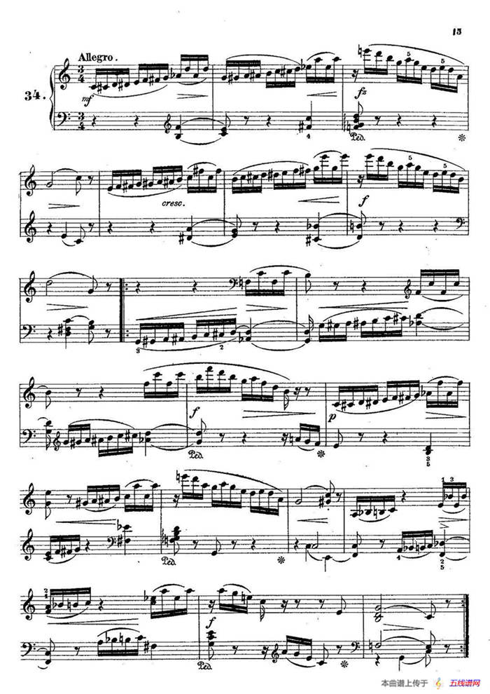 36 Etudes Rhythmiques et Melodiques Op.105（36首节奏与旋律练习曲 31—36）