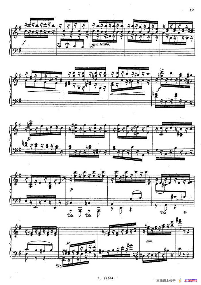 36 Etudes Rhythmiques et Melodiques Op.105（36首节奏与旋律练习曲 31—36）