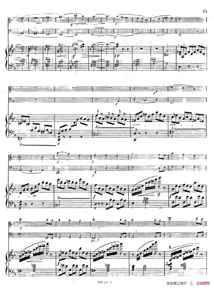 Piano Trio No.1 in d Minor Op.49（d小调第一钢琴三重奏·第一乐章）
