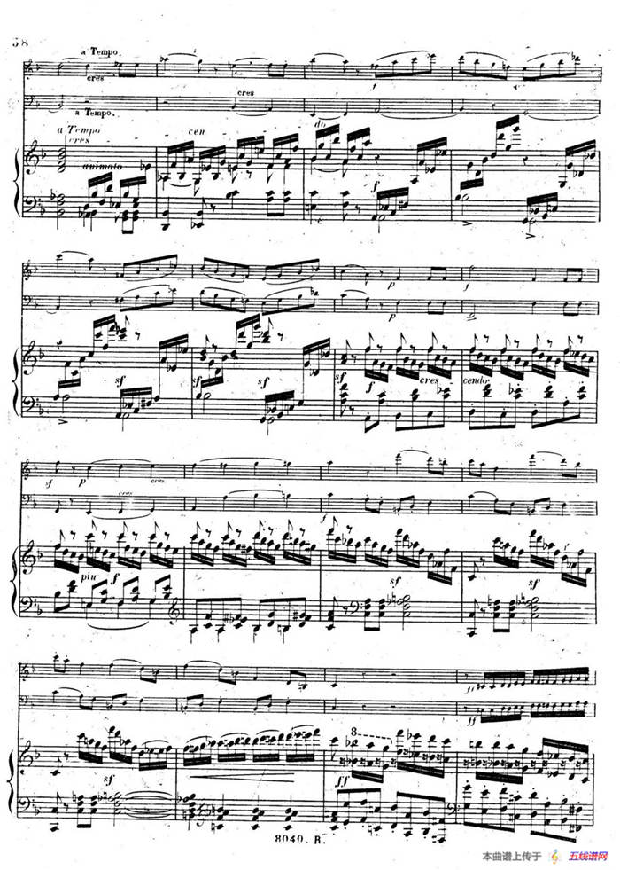 Piano Trio No.1 in d Minor Op.49（d小調第一鋼琴三重奏·第四樂章）