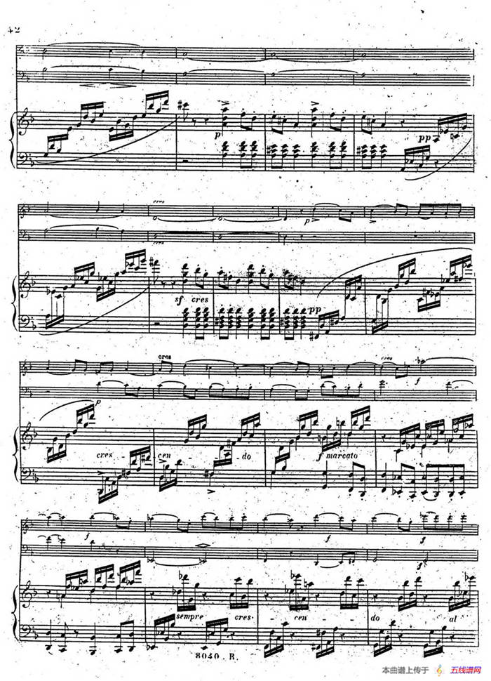 Piano Trio No.1 in d Minor Op.49（d小调第一钢琴三重奏·第四乐章）