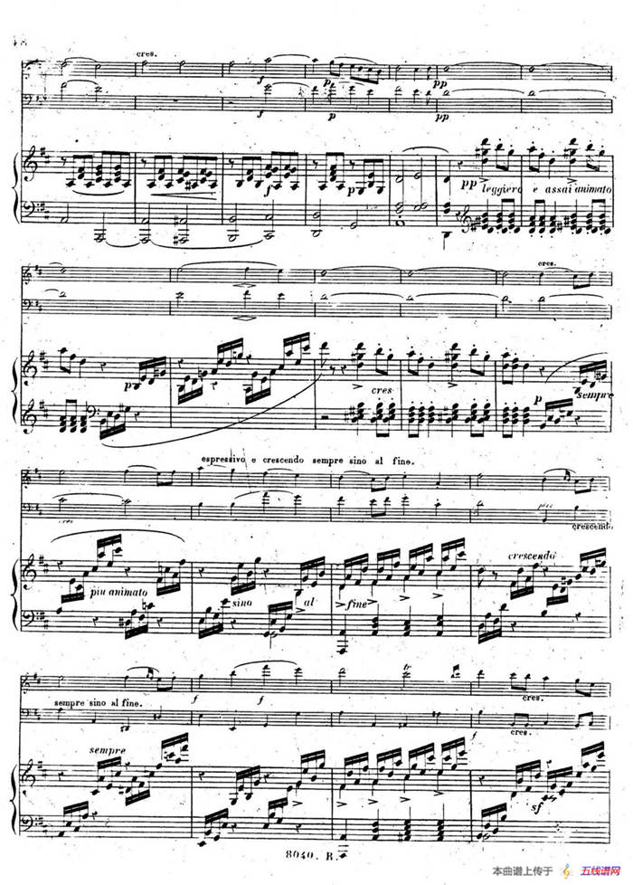 Piano Trio No.1 in d Minor Op.49（d小調第一鋼琴三重奏·第四樂章）