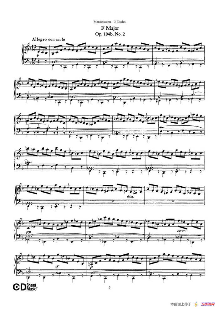 3 Etudes Op.104b（3首练习曲·2）