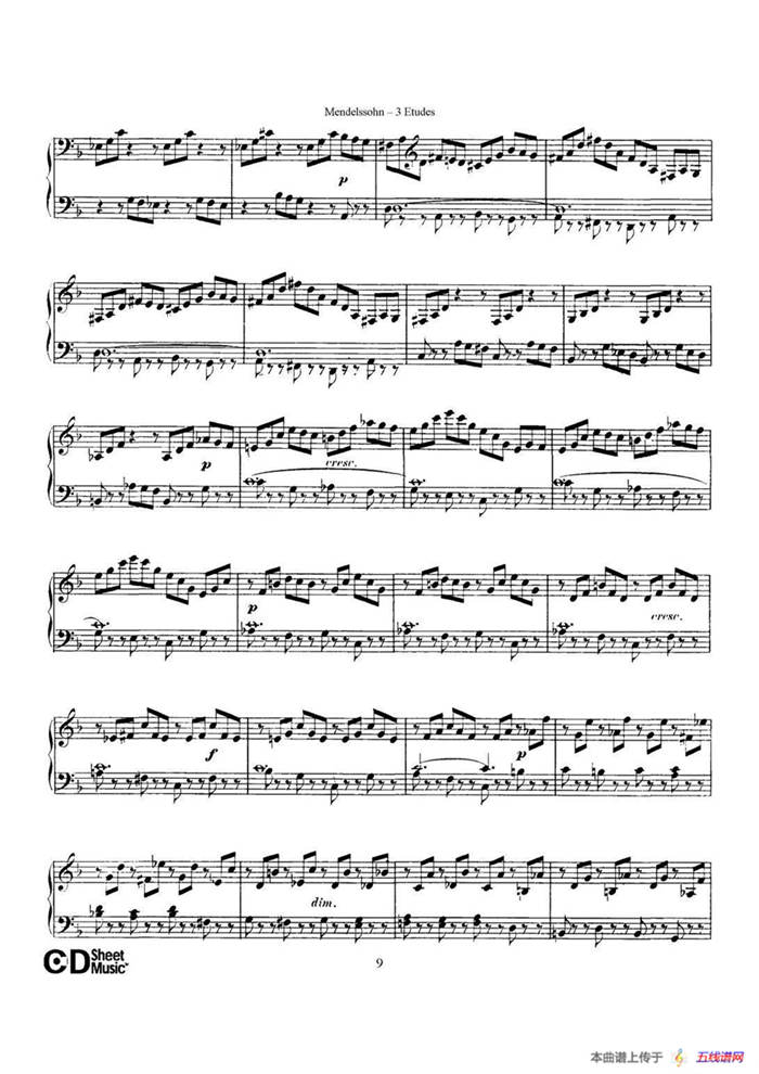 3 Etudes Op.104b（3首练习曲·2）