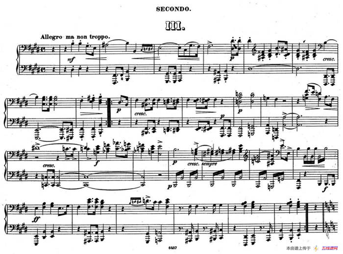 Zwolf Original-Compositionen fur Pianoforte zu 4 Handen Op.57（12首四手联弹小品·3）