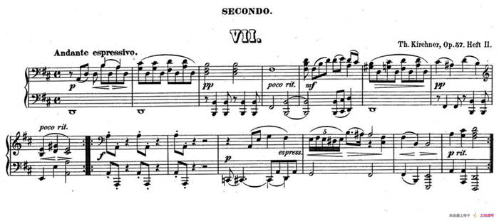 Zwolf Original-Compositionen fur Pianoforte zu 4 Handen Op.57（12首四手联弹小品·7）