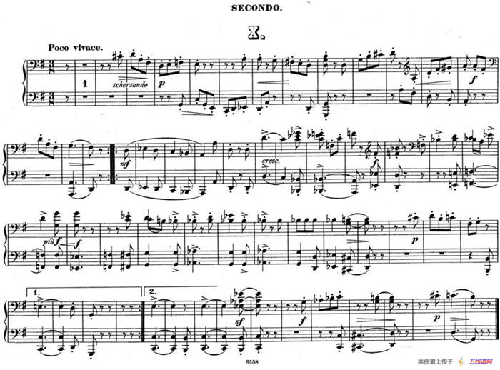 Zwolf Original-Compositionen fur Pianoforte zu 4 Handen Op.57（12首四手联弹小品·10）