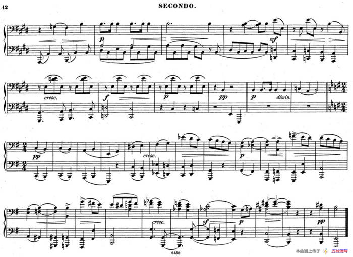 Zwolf Original-Compositionen fur Pianoforte zu 4 Handen Op.57（12首四手联弹小品·11）