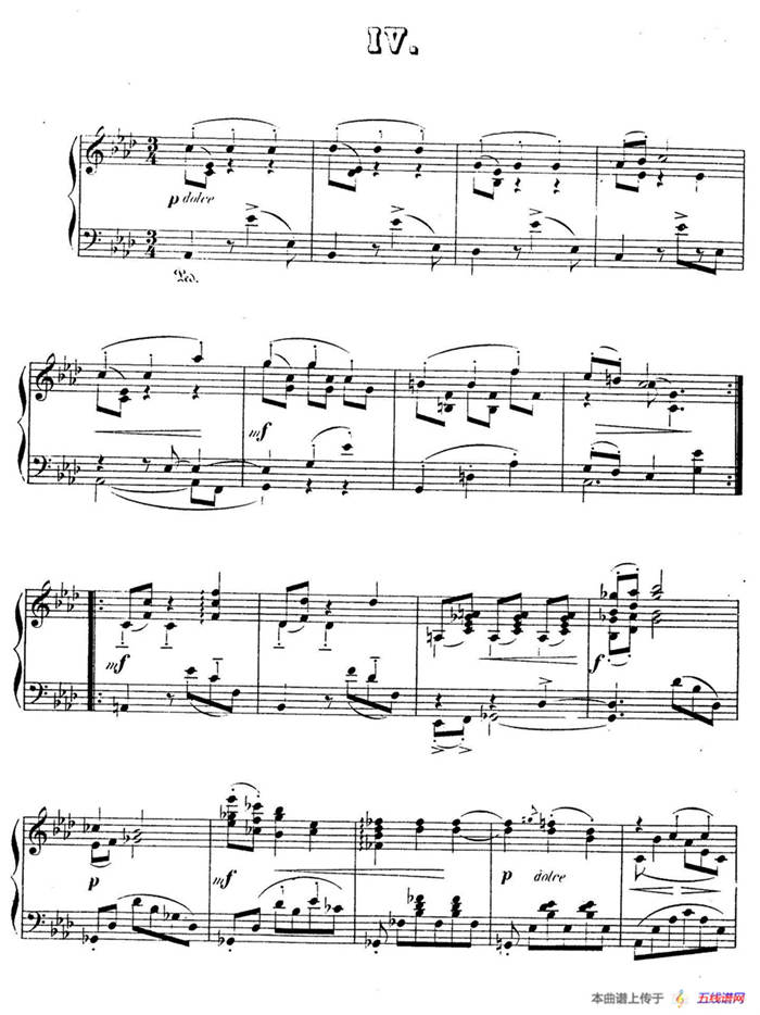Waltzes Op.23（圆舞曲集·4、降A大调）