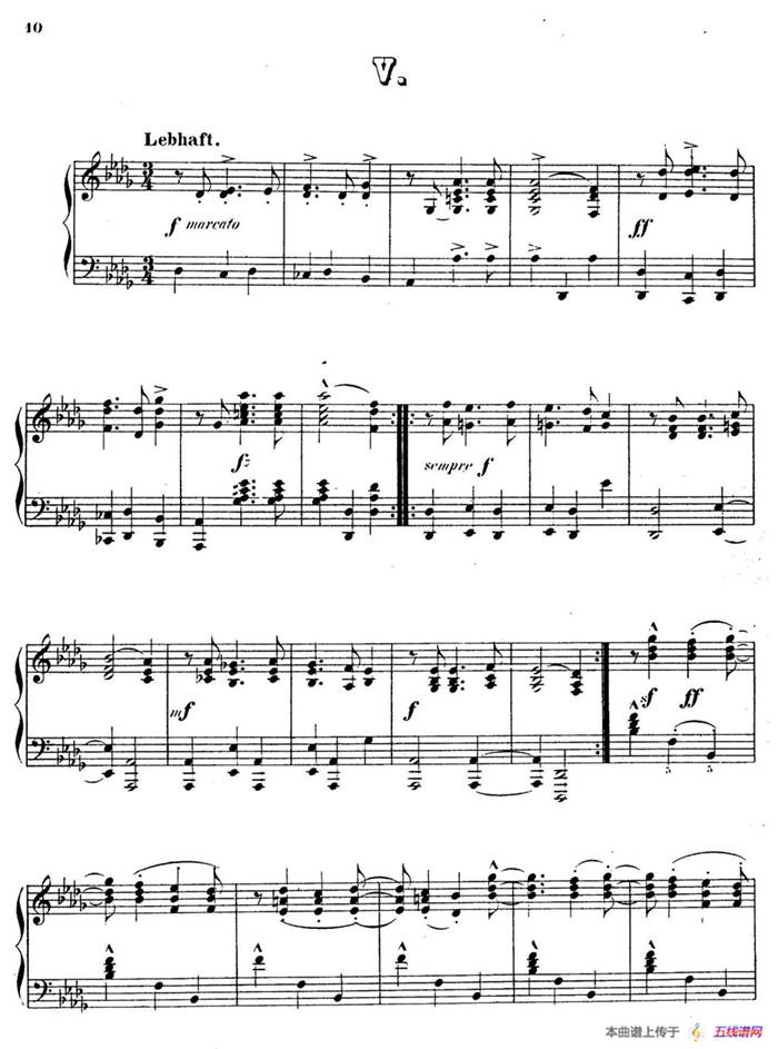 Waltzes Op.23（圆舞曲集·5、降D大调）