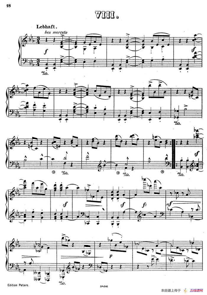 Waltzes Op.23（圆舞曲集·8、降E大调）