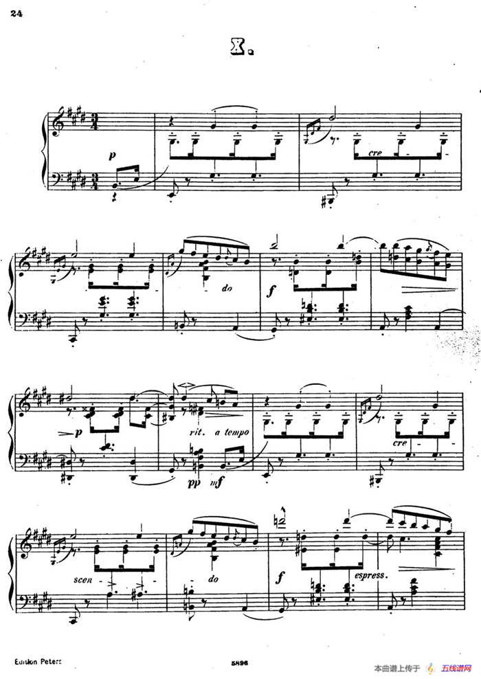 Waltzes Op.23（圆舞曲集·10、E大调）