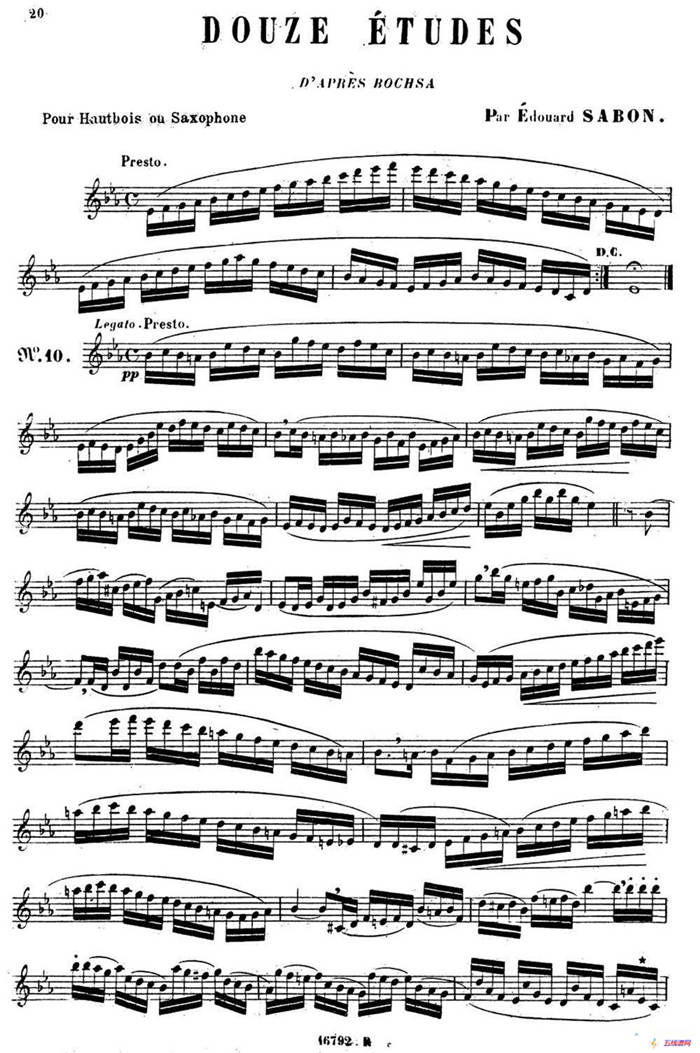E.Sabon-12首练习曲（10）