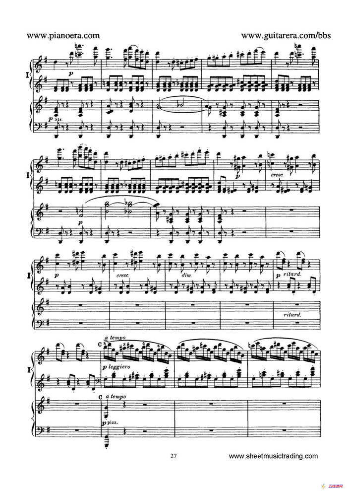 Piano Concerto No.1 in g Minor Op.25（g小调第一钢琴协奏曲·双钢琴）