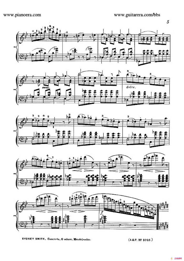 Piano Concerto No.1 in g Minor Op.25（g小调第一钢琴协奏曲·钢琴独奏）