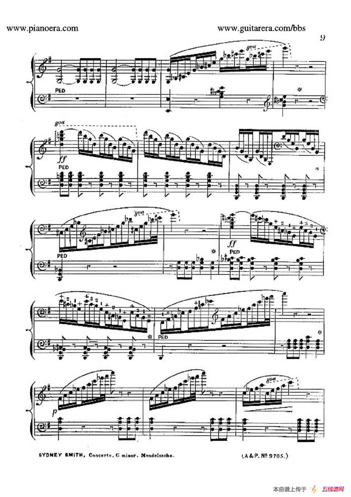 Piano Concerto No.1 in g Minor Op.25（g小调第一钢琴协奏曲·钢琴独奏）