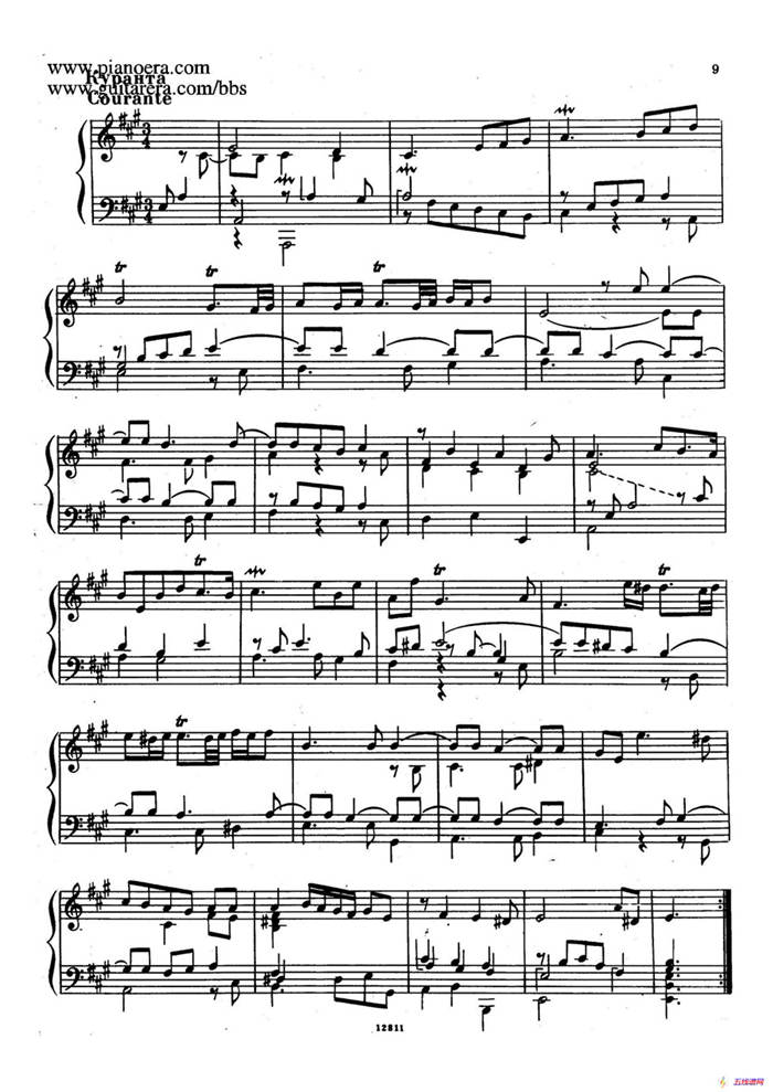 Suite No.1 in A Major HWV 426（A大调第一组曲）