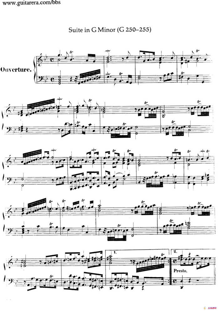 Suite No.7 in g Minor HWV 432（g小调第七组曲）