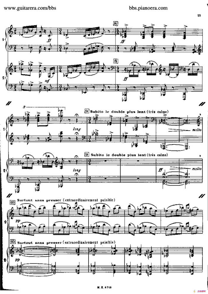 Sonata for Two Pianos（双钢琴奏鸣曲）