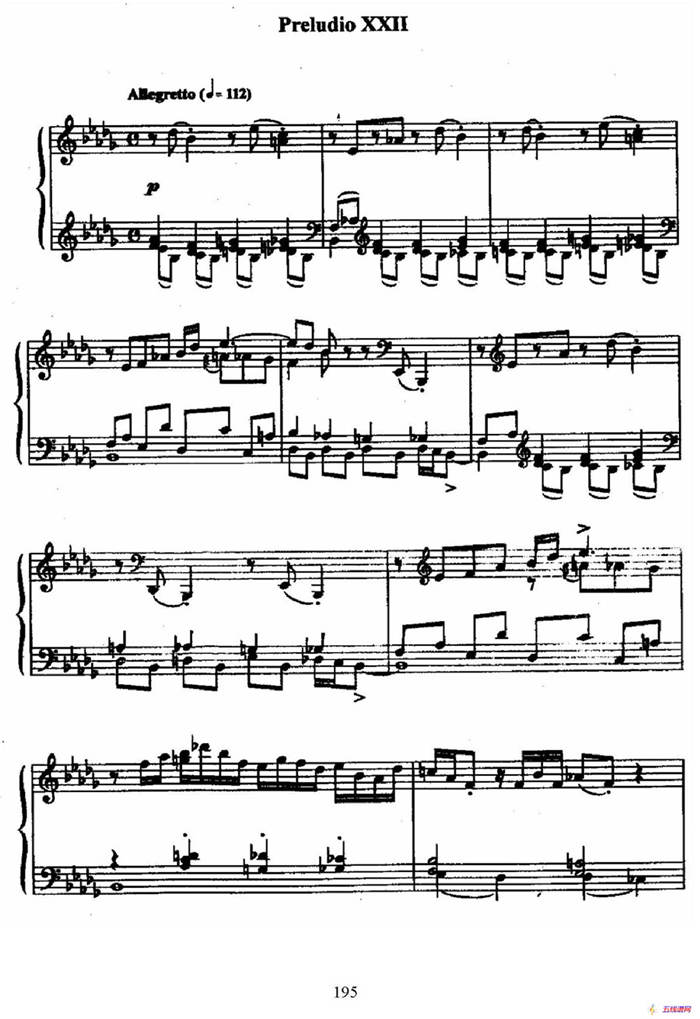 24 Preludes and Fugues Op.82（24首前奏曲与赋格·22）
