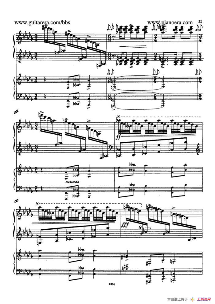 Piano Concerto in D-flat Major Op.37（降D大调钢琴协奏曲·Ⅰ·双钢琴）