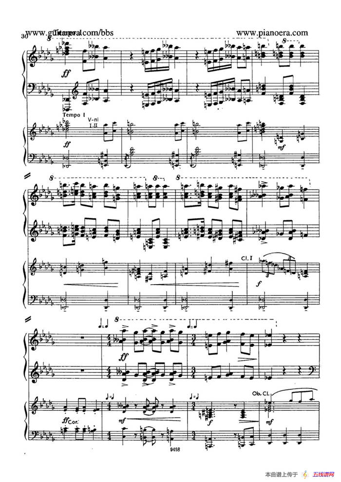 Piano Concerto in D-flat Major Op.37（降D大调钢琴协奏曲·Ⅰ·双钢琴）