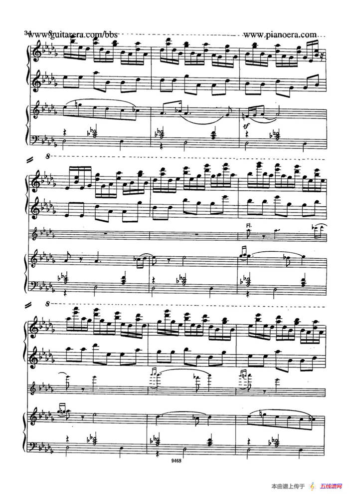 Piano Concerto in D-flat Major Op.37（降D大调钢琴协奏曲·Ⅰ·双钢琴）