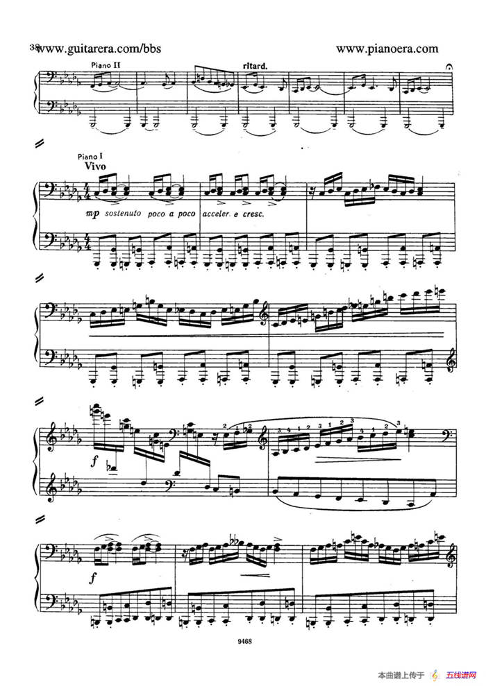 Piano Concerto in D-flat Major Op.37（降D大调钢琴协奏曲·Ⅰ·双钢琴）