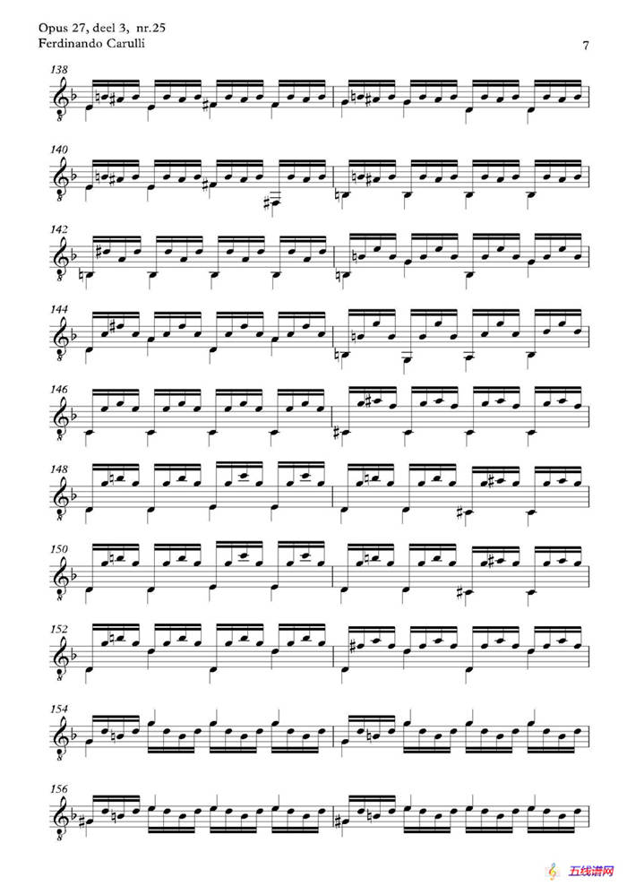 Metodo Completo Op.27-3（古典吉他二重奏练习·25）
