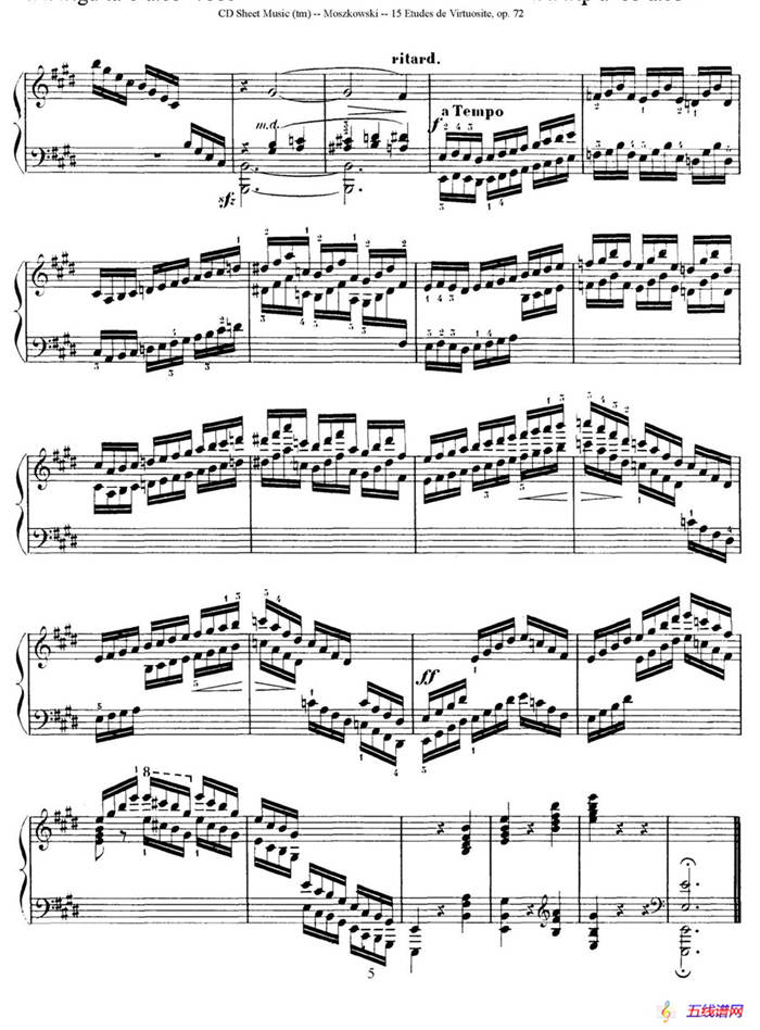 15 Etudes de Vortuosite Op.72（15首辉煌练习曲·1）