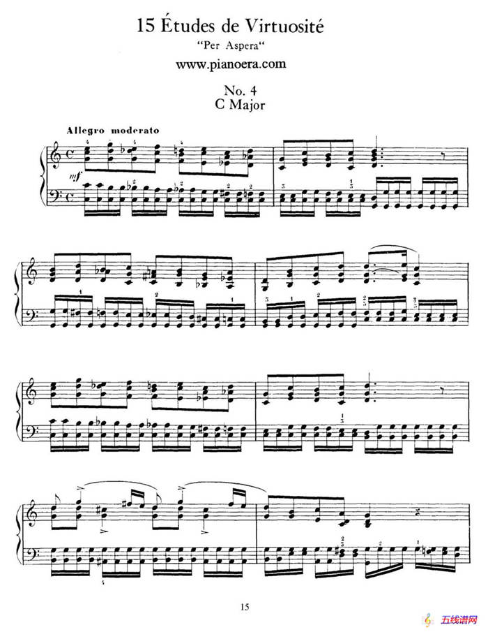 15 Etudes de Vortuosite Op.72（15首辉煌练习曲·4）