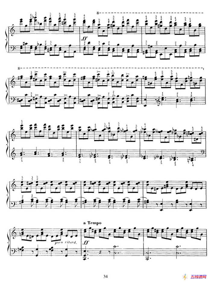 15 Etudes de Vortuosite Op.72（15首輝煌練習曲·8）