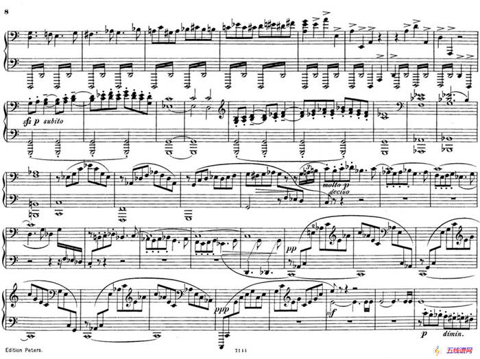 Deux Morceaux Pour Quatre Mains Op.43（2首四手联弹小品·1）