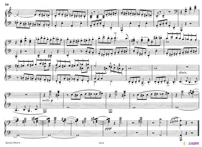 Deux Morceaux Pour Quatre Mains Op.43（2首四手联弹小品·1）