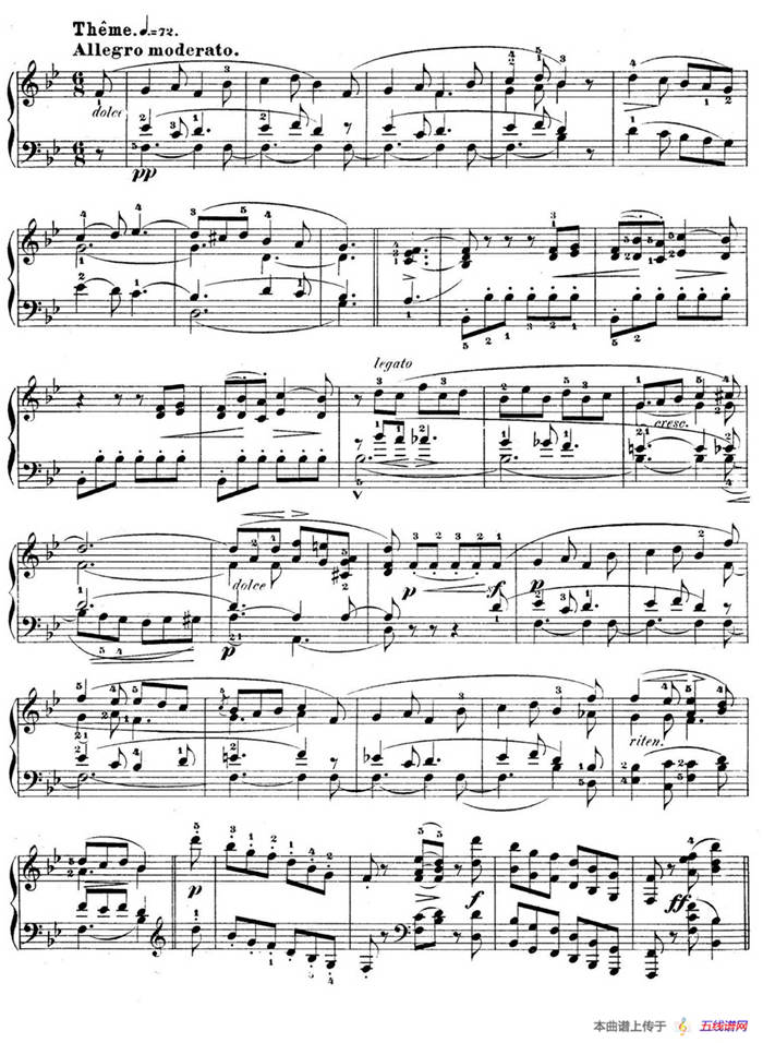 Variations on Je Vends Des Scapulaires Op.12（降B大调华丽变奏曲）