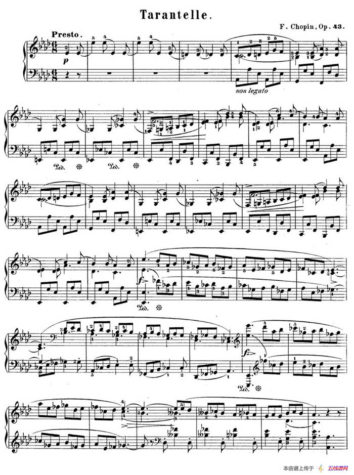 Tarantelle in A-flat Major Op.43（降A大调塔兰泰拉舞曲）