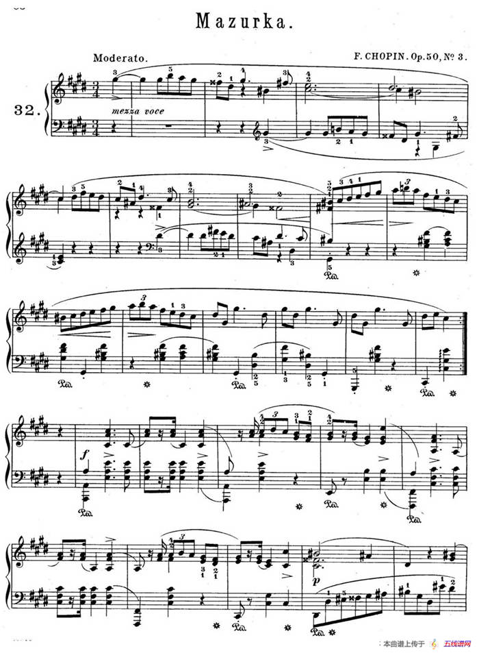 Trois Mazurkas Op.50（3首玛祖卡舞曲·3）