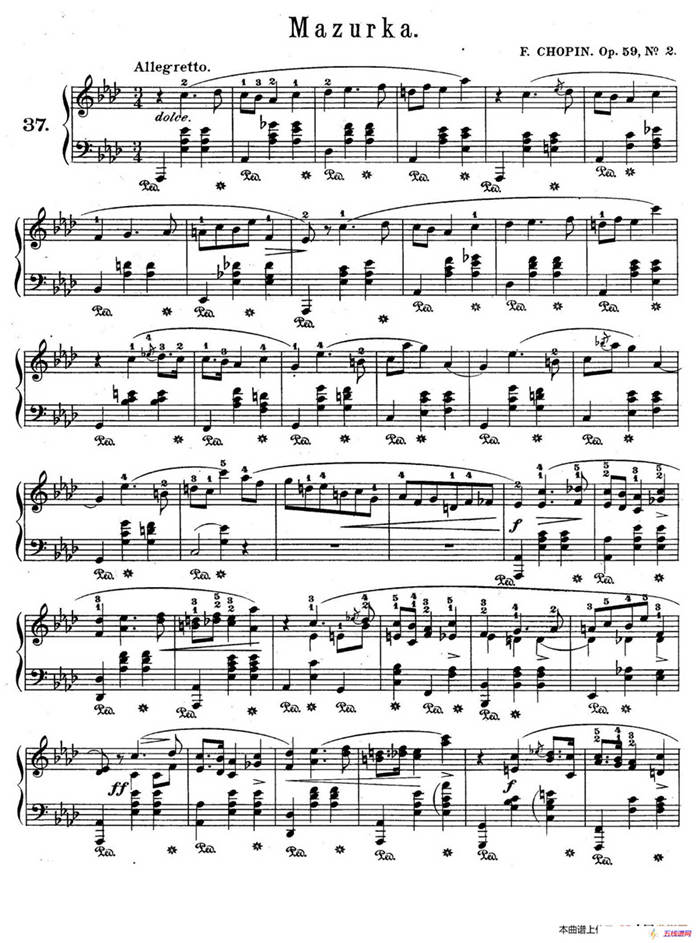 Trois Mazurkas Op.59 （3首玛祖卡舞曲·2）